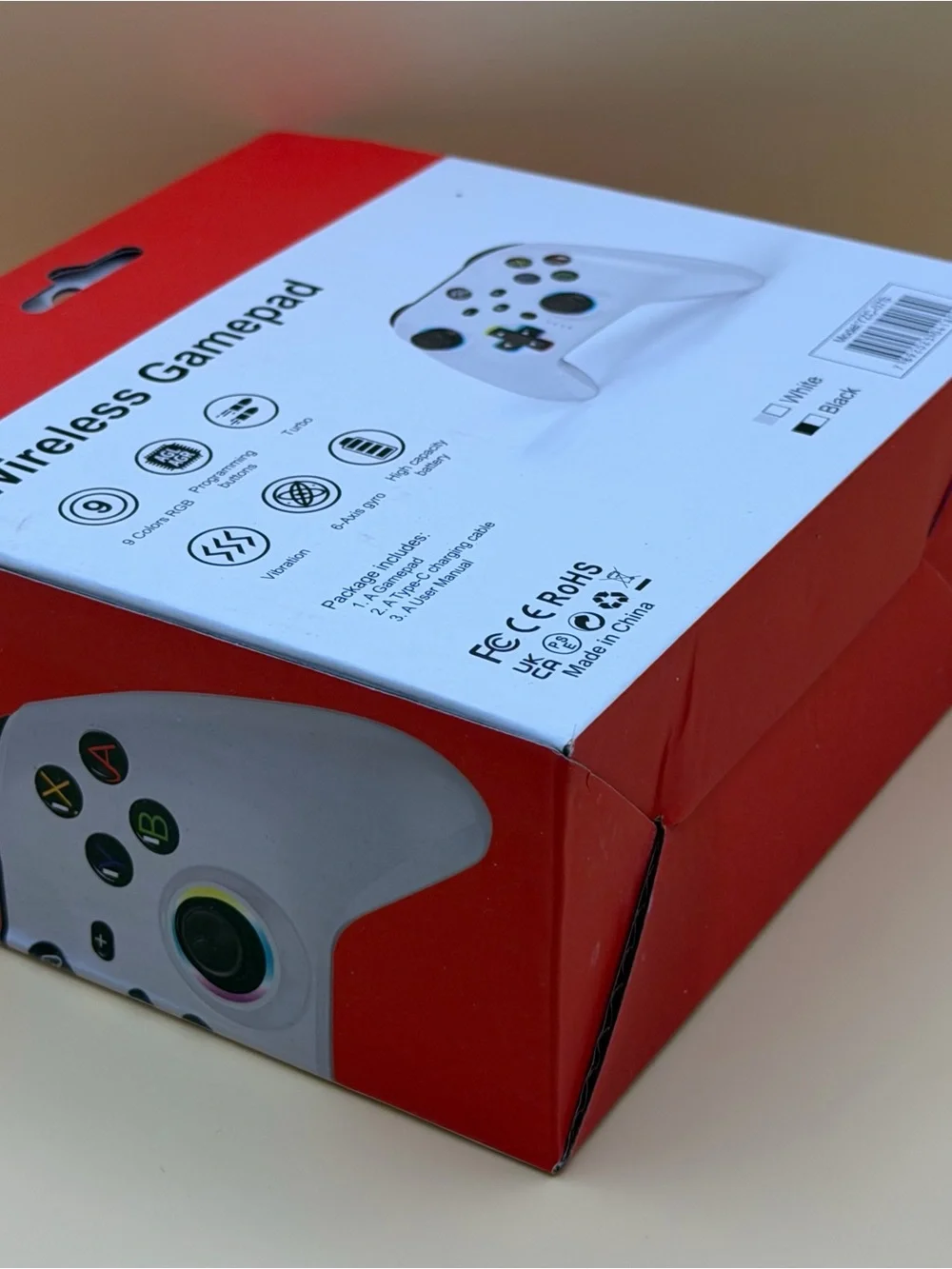 Wireless Black Gamepad Controller for Nintendo Switch - RGB Light